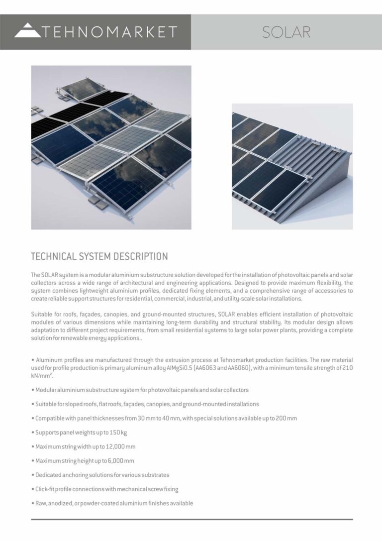 Tehnomarket Solar technical description